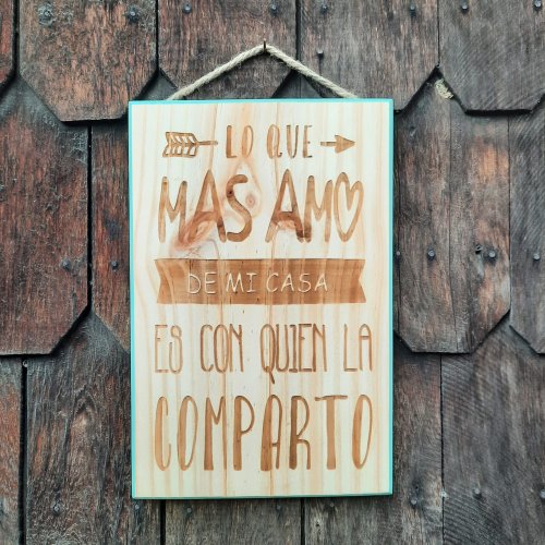 Letrero &quot;Lo que mas amo&quot;