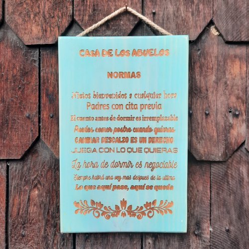 Letrero &quot;Casa de los abuelos&quot;